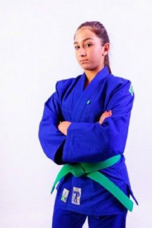 Kimono Tran�ado Master Azul infantil Yama